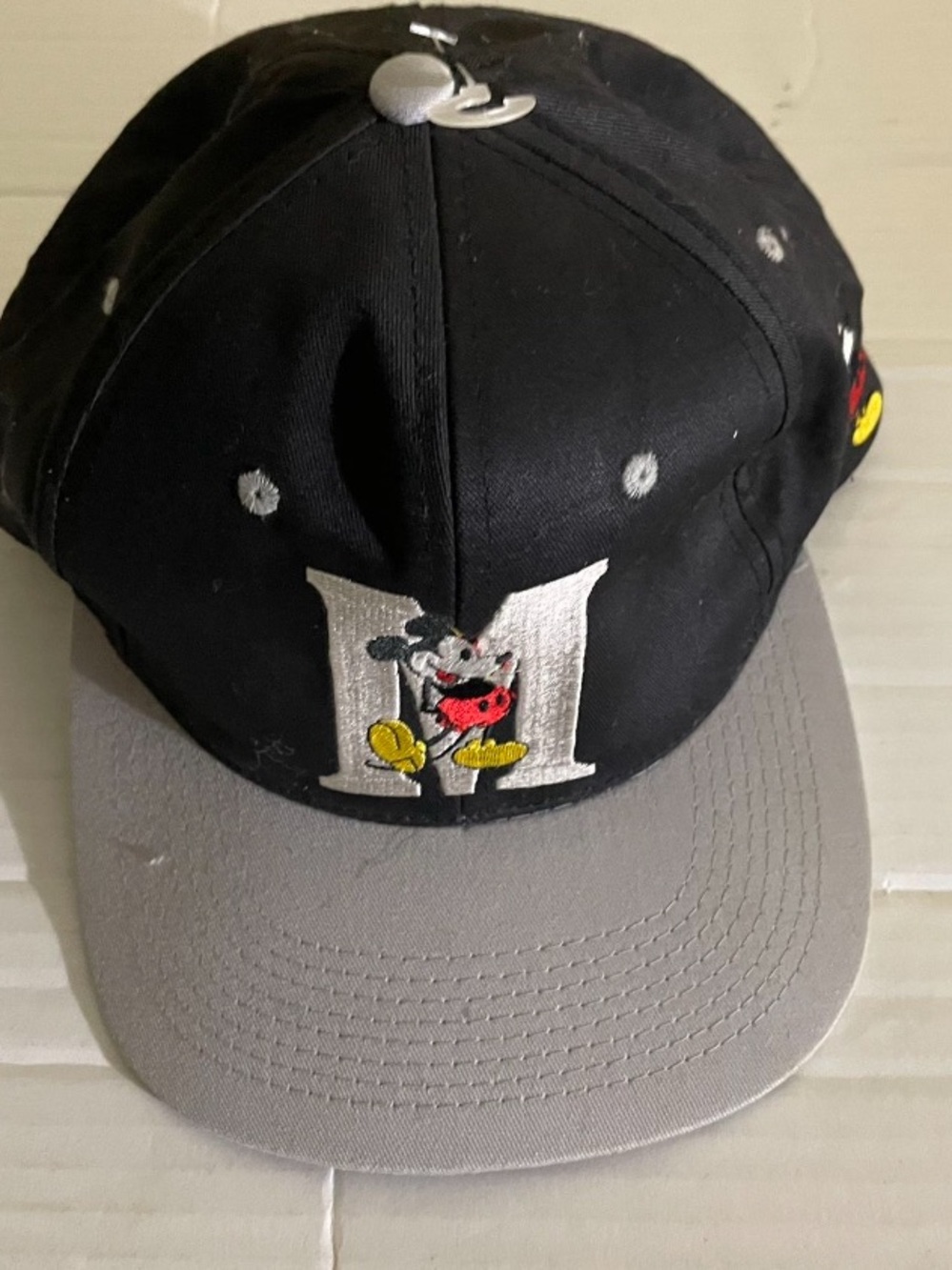 VTG Mickey Mouse Drew Pearson Disney Snapback Baseball Cap Hat